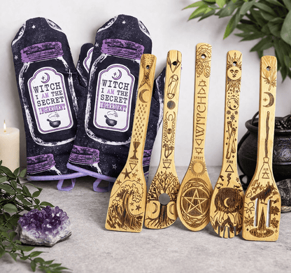The 5 Elements Bamboo Large Kitchen Utensils Set