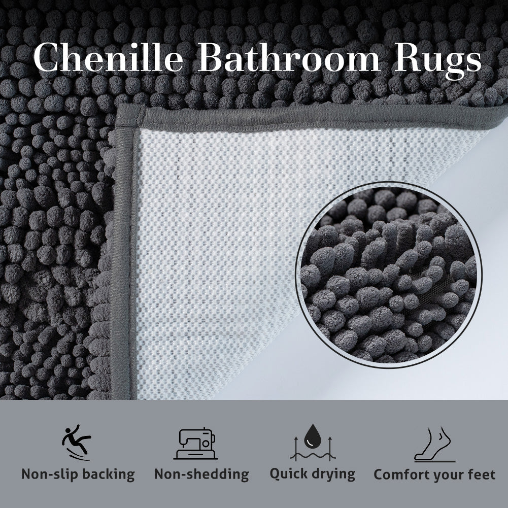 Kasentex Non-Sip Bathroom Rug Absorbent Bathroom Rug