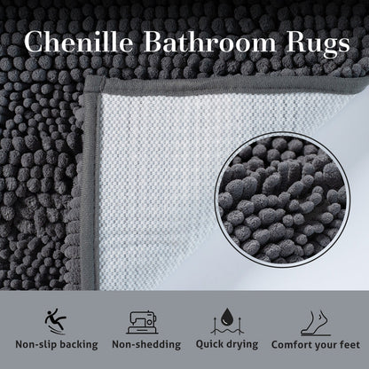 Kasentex Non-Sip Bathroom Rug Absorbent Bathroom Rug