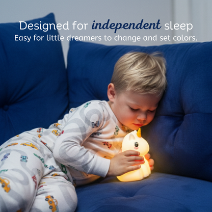 Unicorn Night Light - Soft Silicone Nursery Lamp | LumiPets®