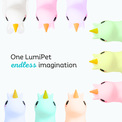 Unicorn Night Light - Soft Silicone Nursery Lamp | LumiPets®