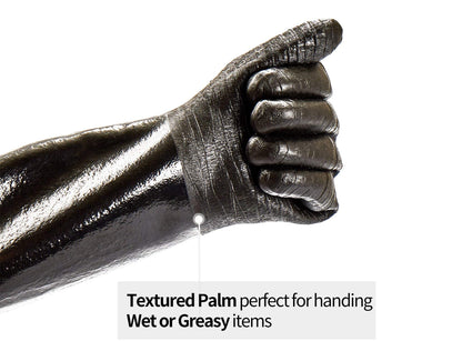 Heat Resistant BBQ Grill Gloves: Oil Resistant Waterproof 14" Length 932°F -XL