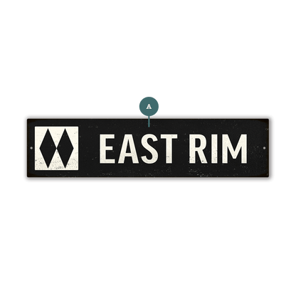 Ski Run Custom Signs: Black Diamond 2 - Wall Decor
