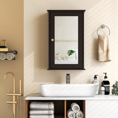 Bathroom Wall Cabinet with Single Mirror Door