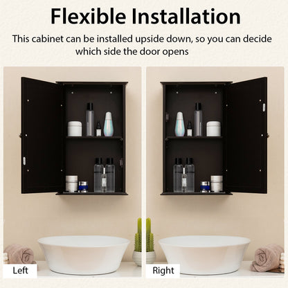 Bathroom Wall Cabinet with Single Mirror Door