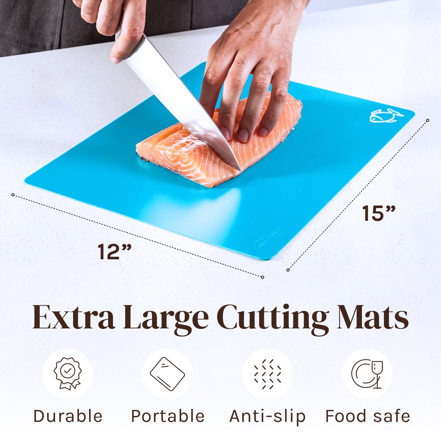 Flexible Cutting Board Mats with Food Icons