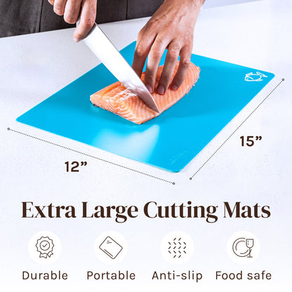 Flexible Cutting Board Mats with Food Icons