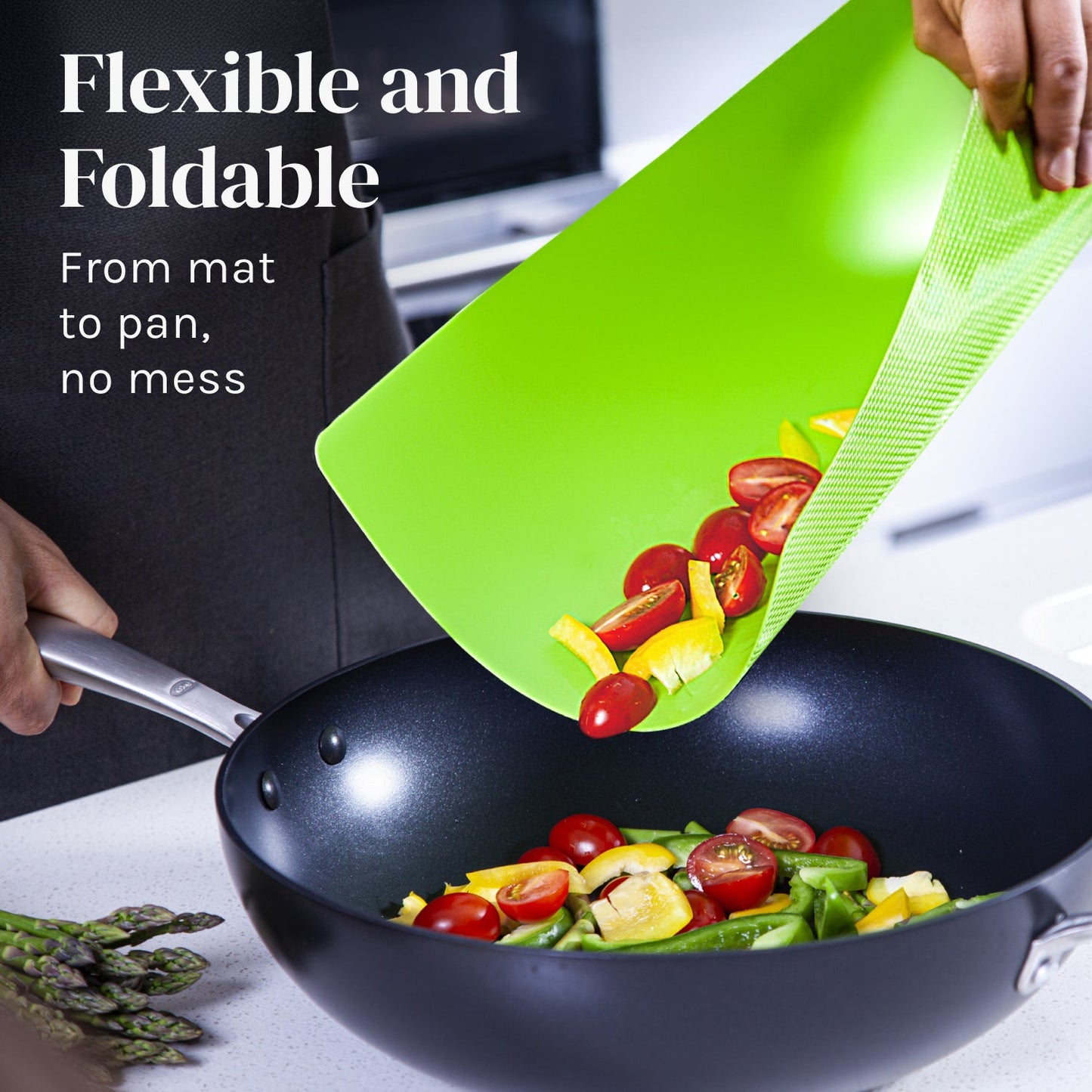 Flexible Cutting Board Mats with Food Icons