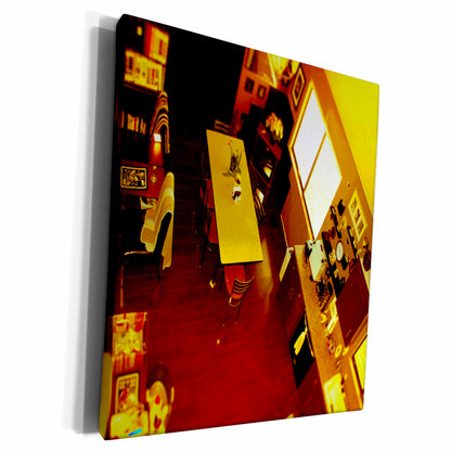 3dRose An View Into a Dining Room and Kitchen with a Table... - Museum Grade Canvas Wrap (cw_45383)