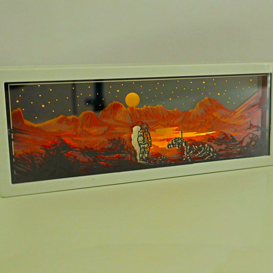 Walking on Mars 3D Paper Light