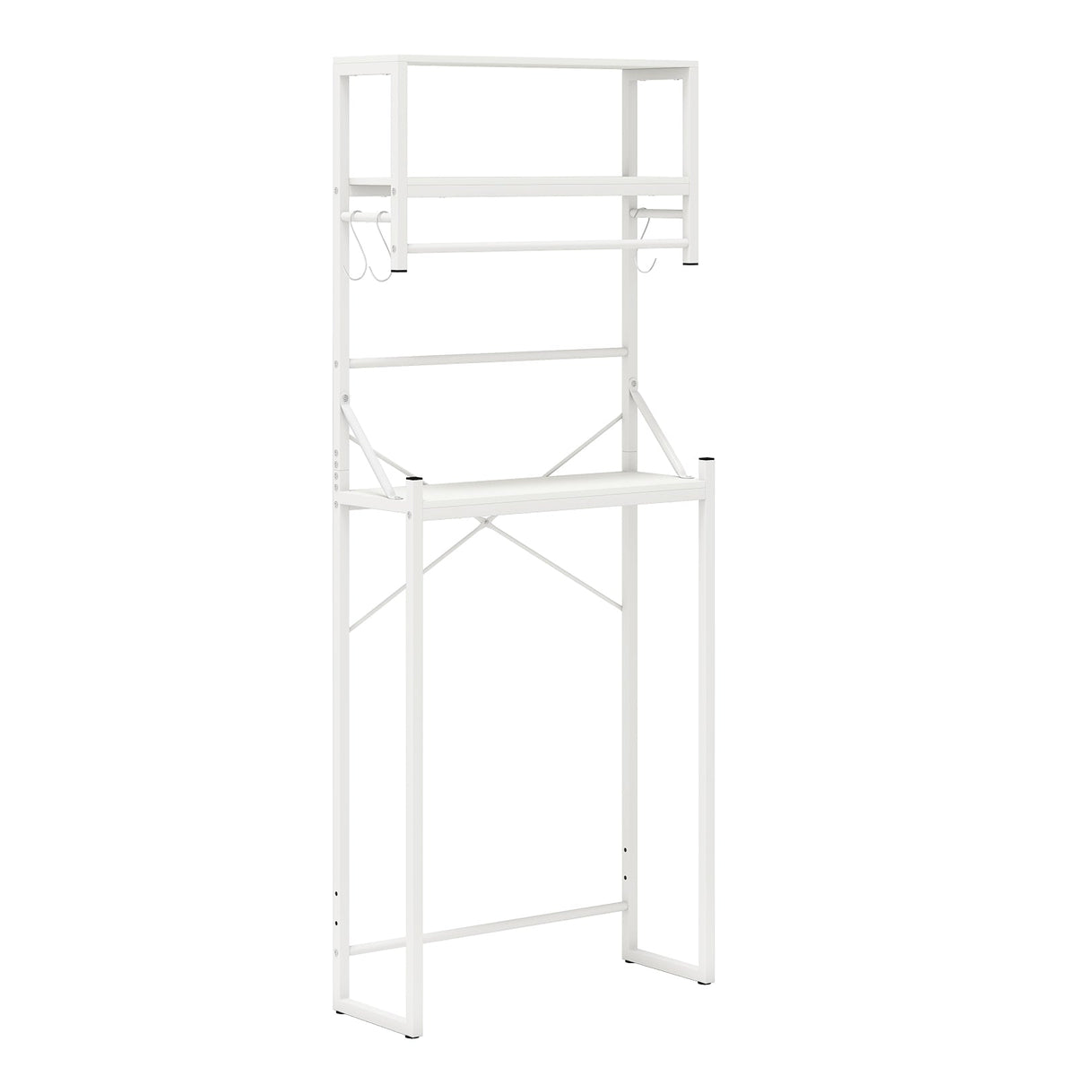 Over the Toilet Storage Rack 3-Tier Over Toilet Bathroom Organizer with Towel Holder-White
