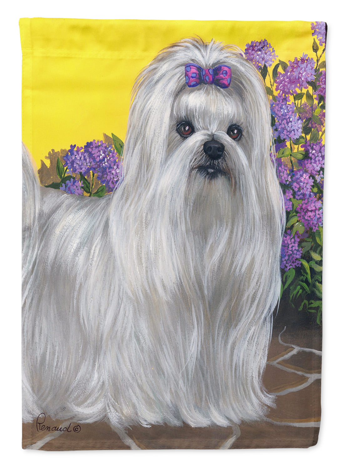Maltese Patio Princess Garden Flag – Decorative Outdoor Yard Flag PPP3113GF