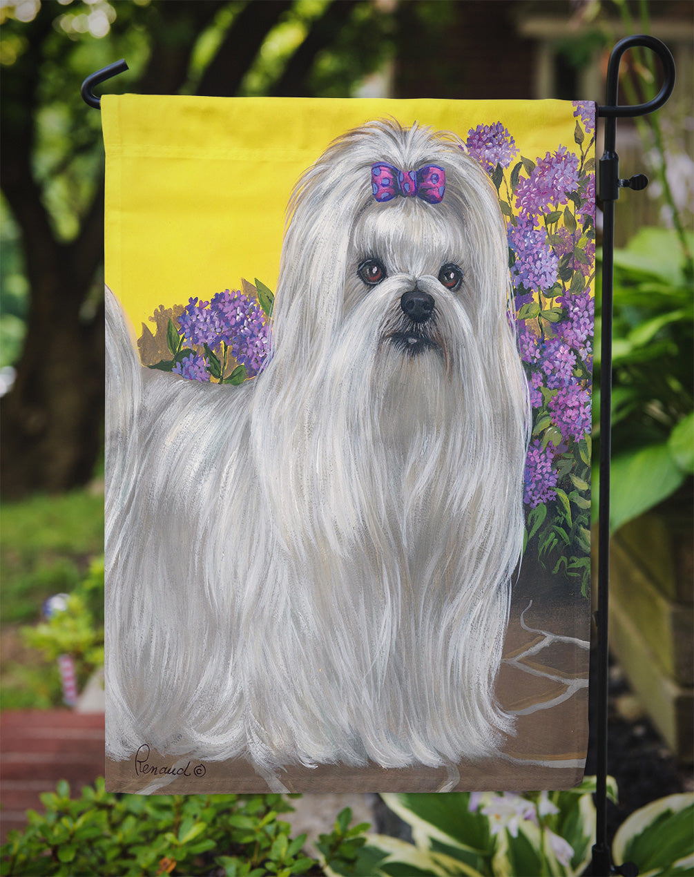 Maltese Patio Princess Garden Flag – Decorative Outdoor Yard Flag PPP3113GF