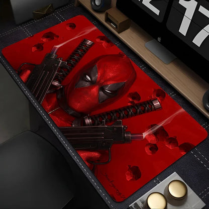 Marvel Deadpool Anime Mouse Pad Office PC Gamer Cabinet Mouse Mat Laptop 900x400 Keyboard Mousepad Extended Desk Mat Cool Carpet