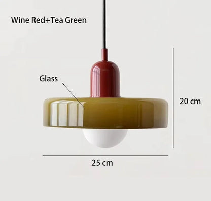 Nordic Retro Glass Pendant Lamps Indoor E27 LED Chandelier Living Room Dining Room Bedroom Kitchen Decorative lights Fixture