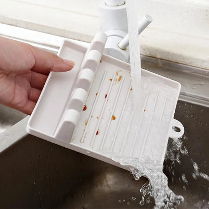 Plastic Spoon Rest with Chopstick Slot | Kitchen Counter Organizer