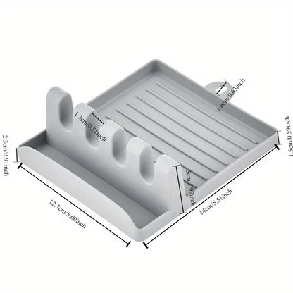 Plastic Spoon Rest with Chopstick Slot | Kitchen Counter Organizer