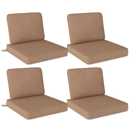 Set of 4 Outdoor Patio Cushion Set with Removable Covers