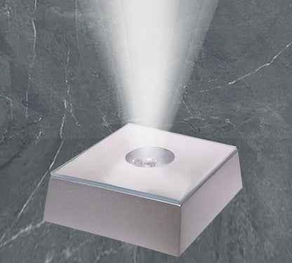 Square Light Base - Silver Finish