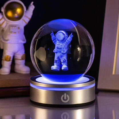 3D Space LED Crystal Ball Lamp