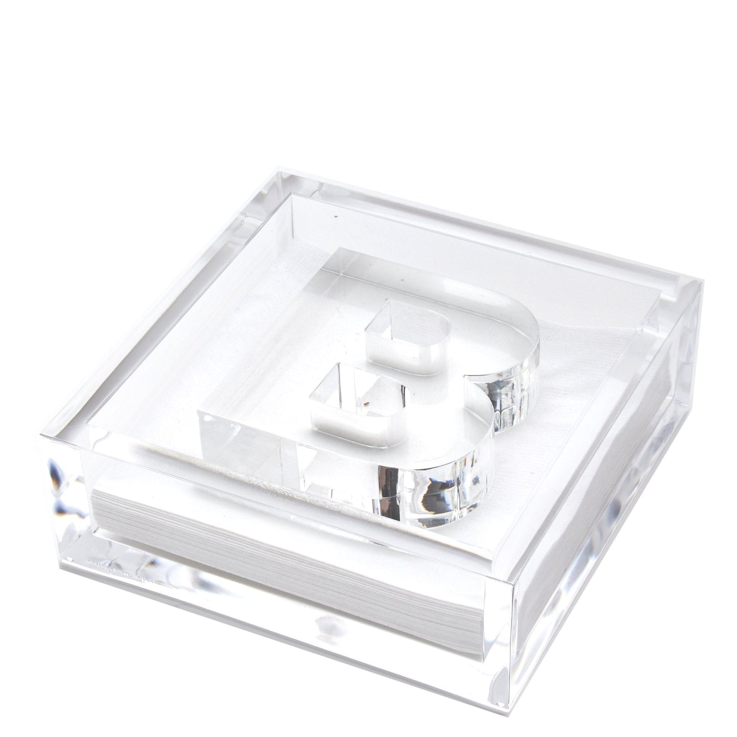 Initial Acrylic Cocktail Napkin Holder