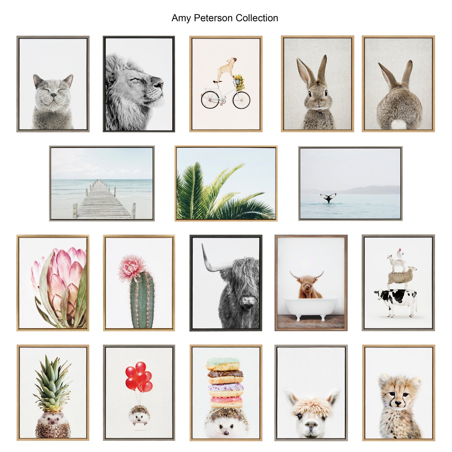 Blake Bear Cottage Bathroom Framed Printed Glass by Amy Peterson Art Studio