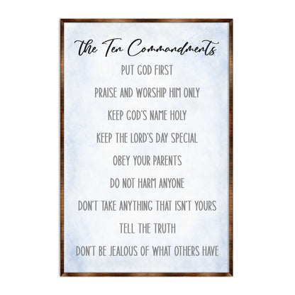 The Ten Commandments - Wooden Religious wall art - living room wall decor Christian wall art - Scripture sign - Bible Verse - Bible quotes - 310344