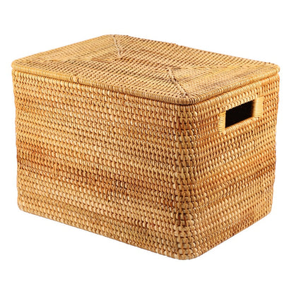 Handmade Vietnamese Rattan Storage Basket – Natural Organizer
