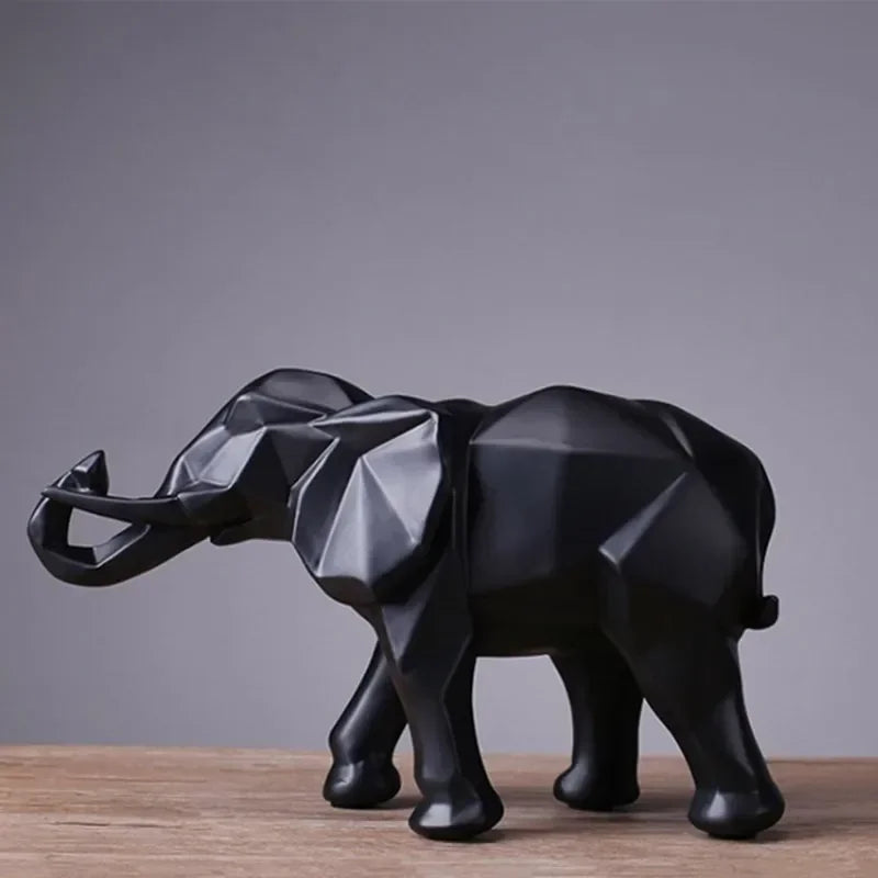 Modern Geometric Elephant Sculpture for Luxury Home & Office Decor