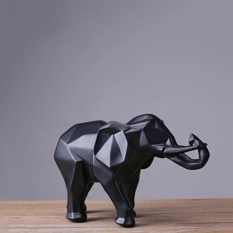 Modern Geometric Elephant Sculpture for Luxury Home & Office Decor