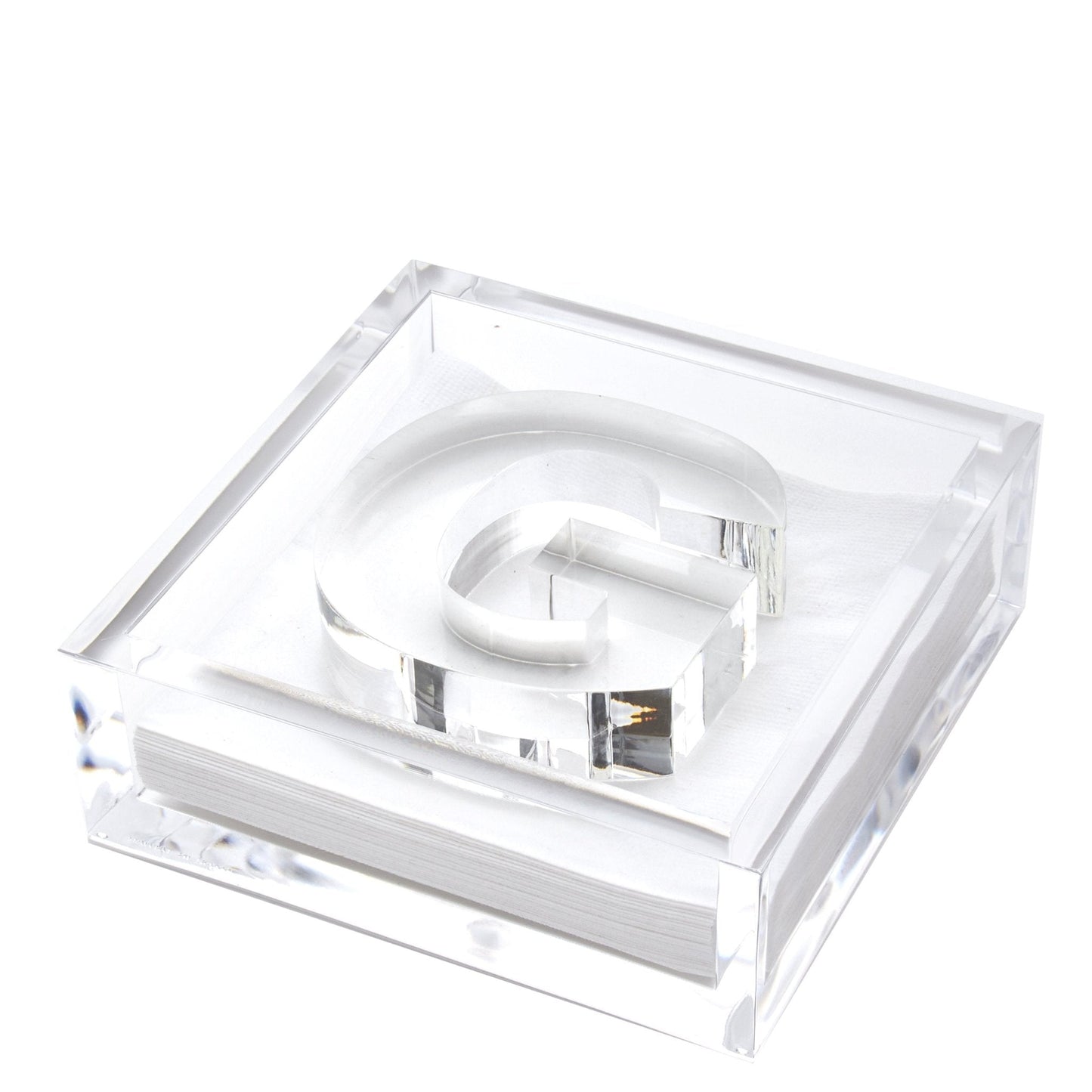Initial Acrylic Cocktail Napkin Holder