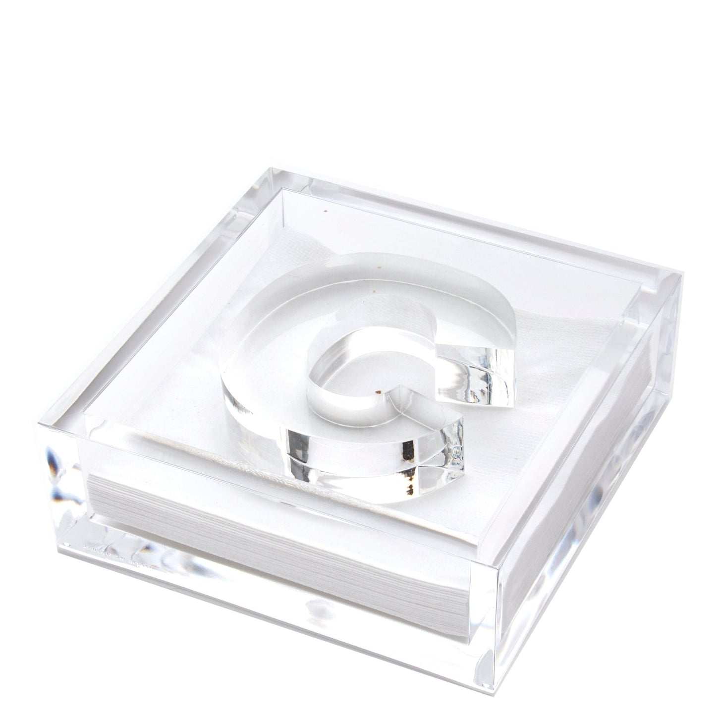 Initial Acrylic Cocktail Napkin Holder