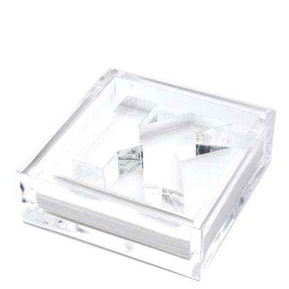 Initial Acrylic Cocktail Napkin Holder
