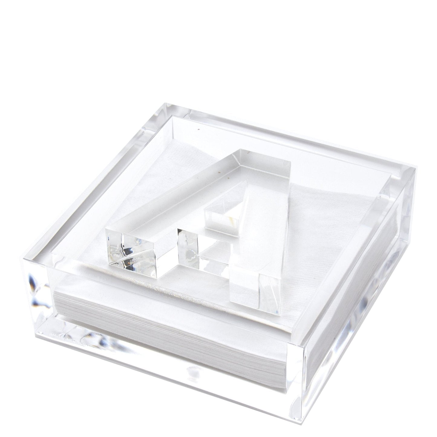 Initial Acrylic Cocktail Napkin Holder