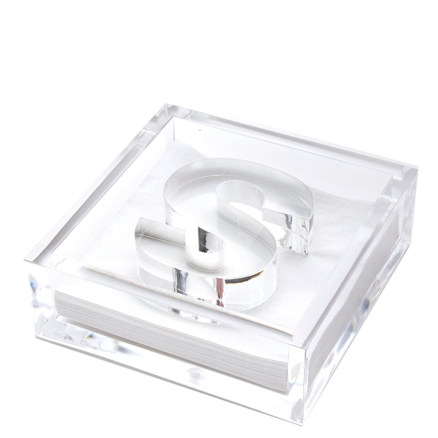 Initial Acrylic Cocktail Napkin Holder