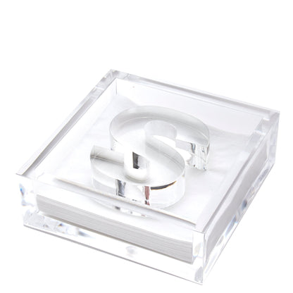 Initial Acrylic Cocktail Napkin Holder