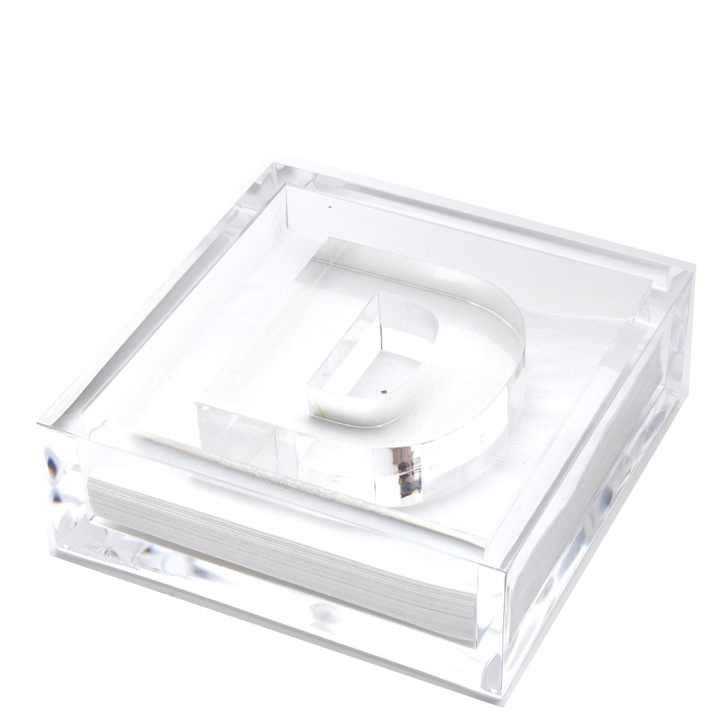 Initial Acrylic Cocktail Napkin Holder