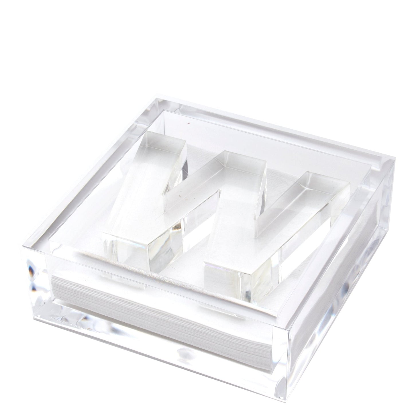 Initial Acrylic Cocktail Napkin Holder