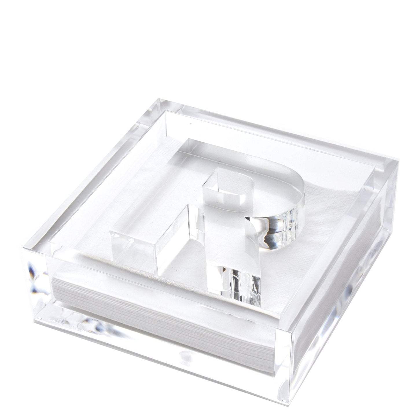 Initial Acrylic Cocktail Napkin Holder