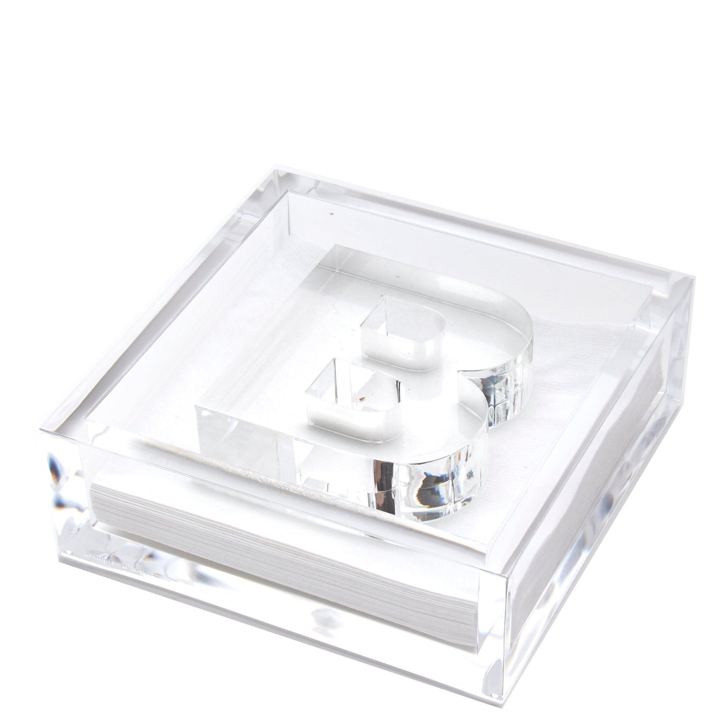 Initial Acrylic Cocktail Napkin Holder