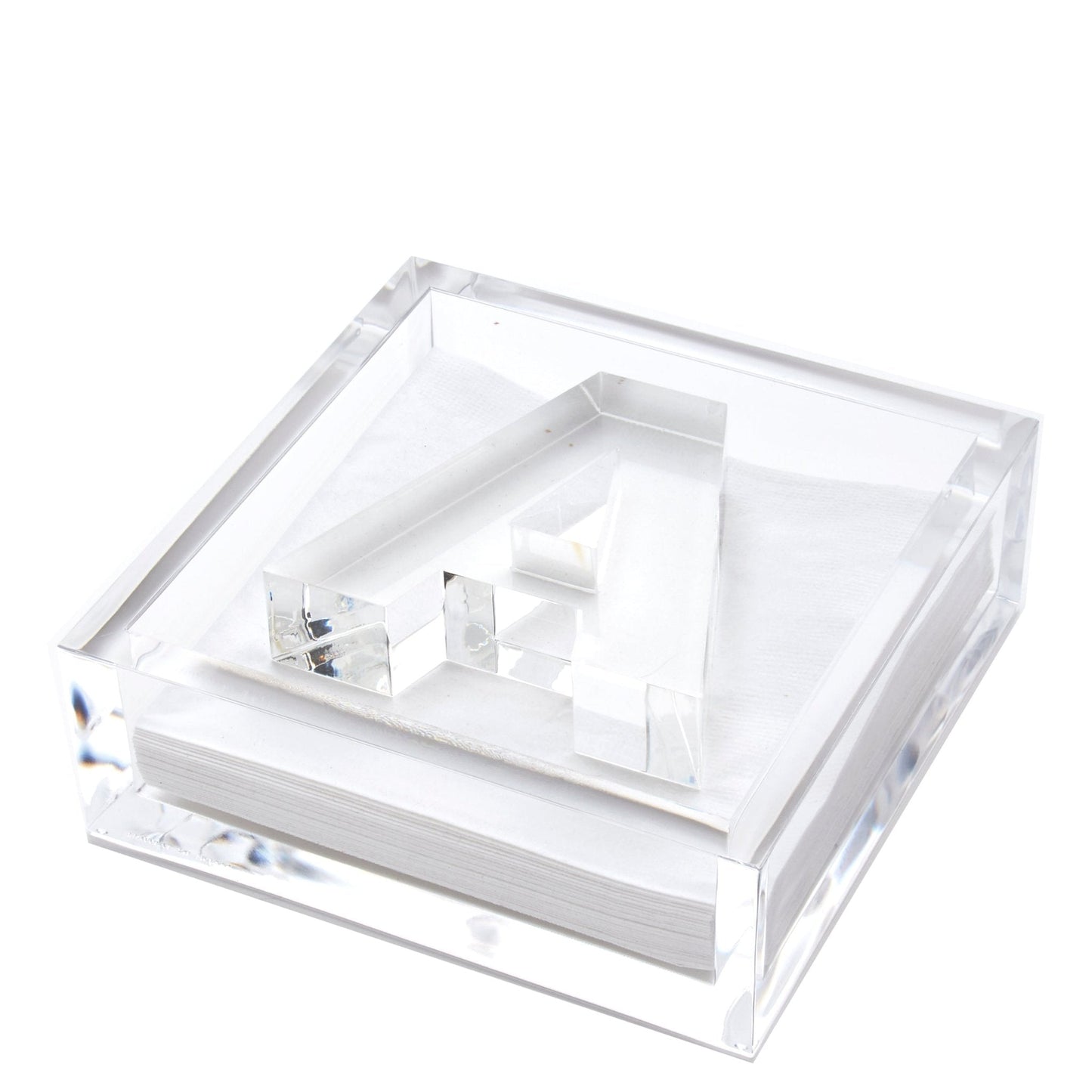 Initial Acrylic Cocktail Napkin Holder