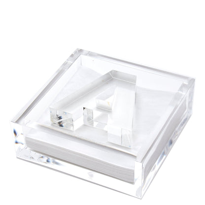Initial Acrylic Cocktail Napkin Holder