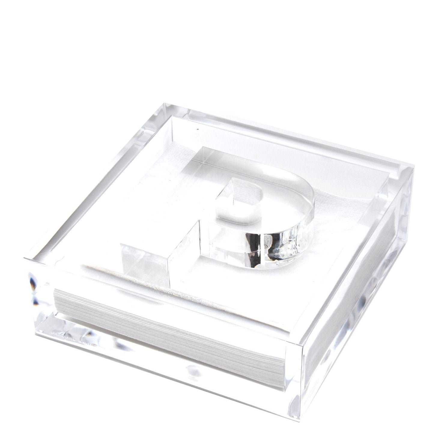 Initial Acrylic Cocktail Napkin Holder