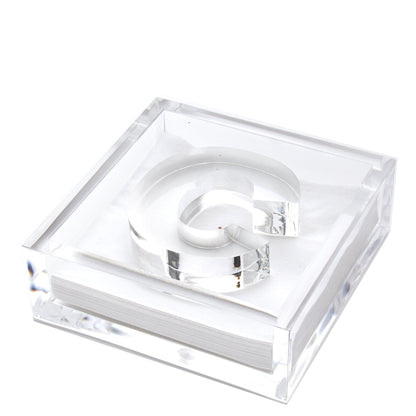 Initial Acrylic Cocktail Napkin Holder